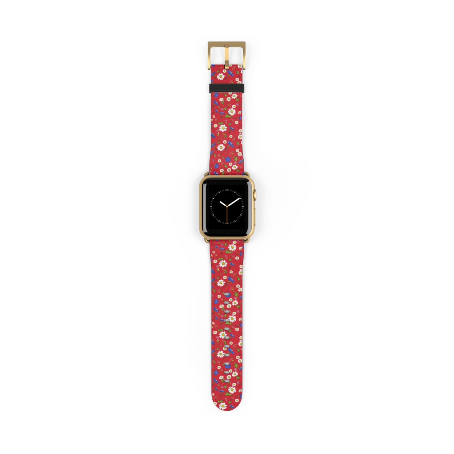 Floral Watch Band Red