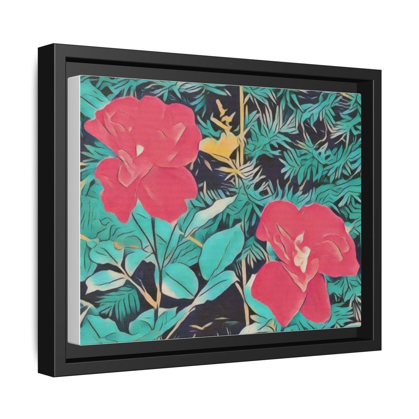 Flowers (Original Photo Edit) Matte Canvas, Framed (Multi-color)