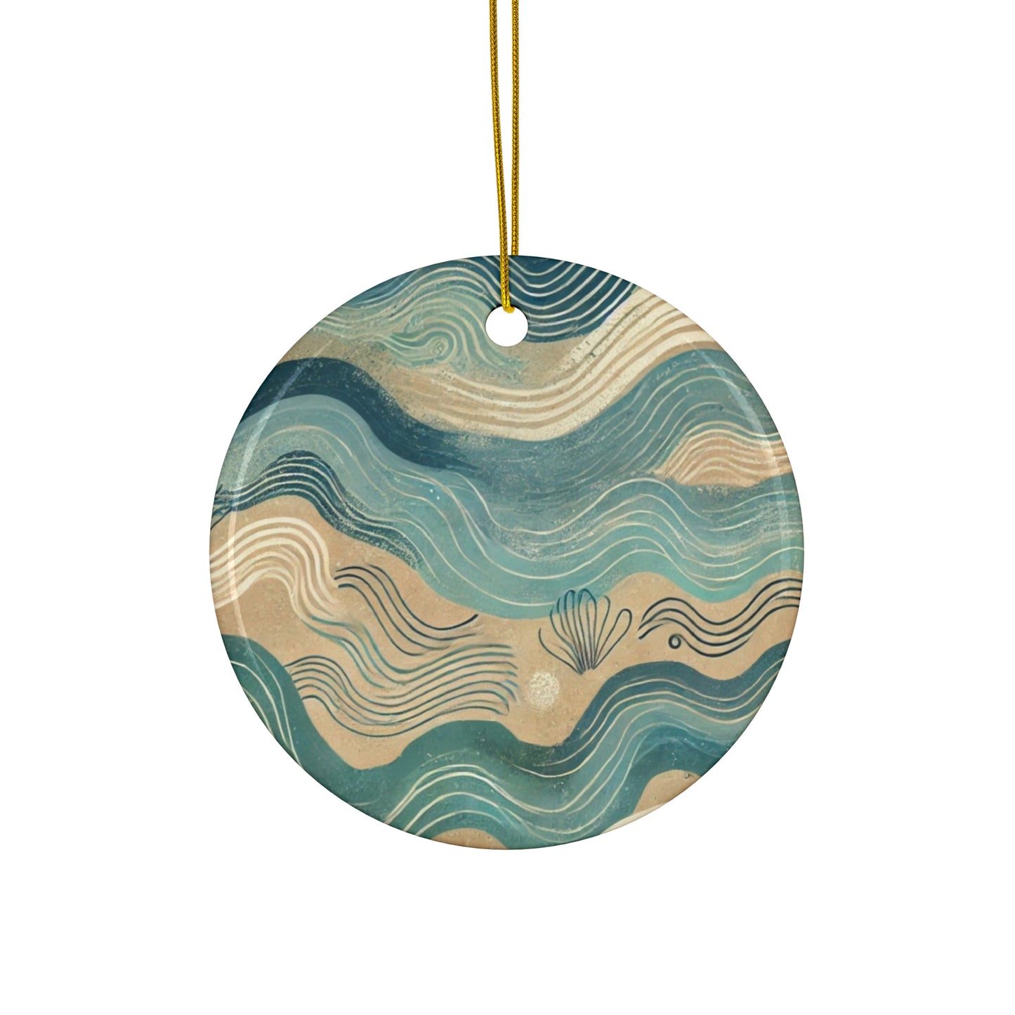 Seabreeze Currents Ceramic Ornament