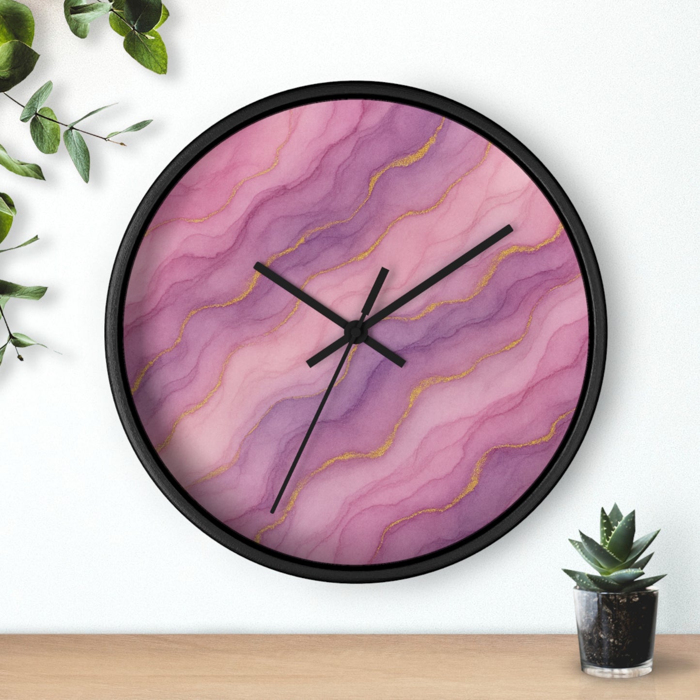 Marbled Flow Wall Clock – Rosecurrent