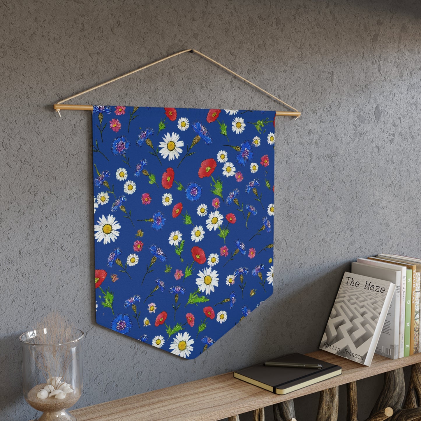 Flower Blue Pennant