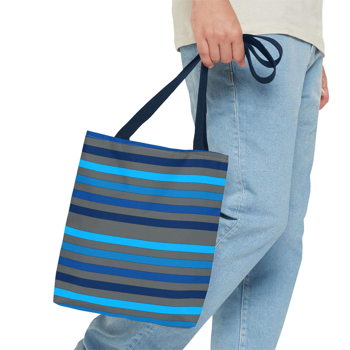 Grey/Blue Tote Bag