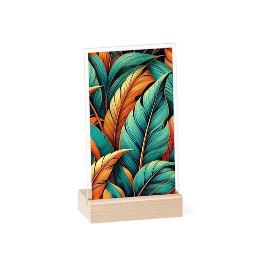 Acrylic Sign with Wooden Stand