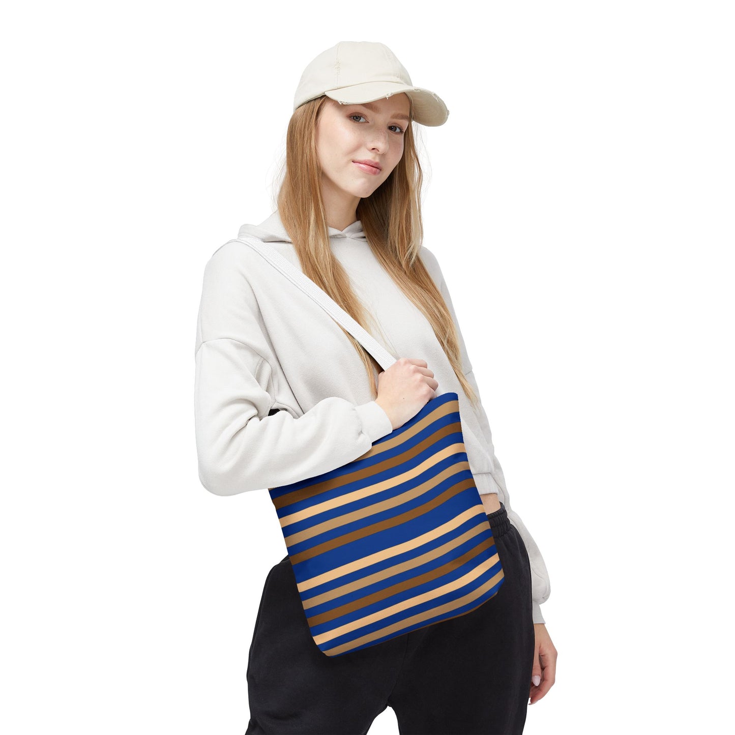 Blue/Brown Tote Bag