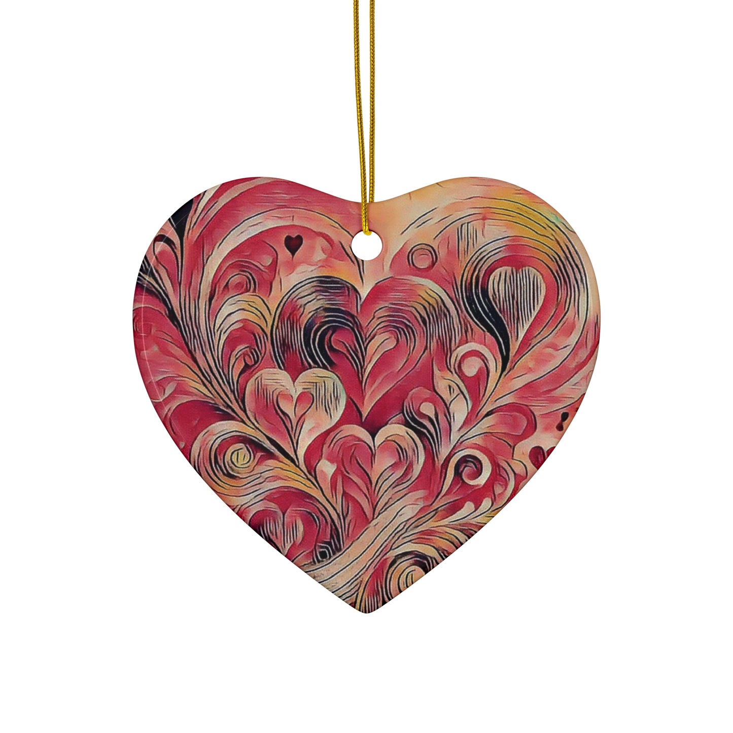 Ceramic Ornament, 4 Shapes