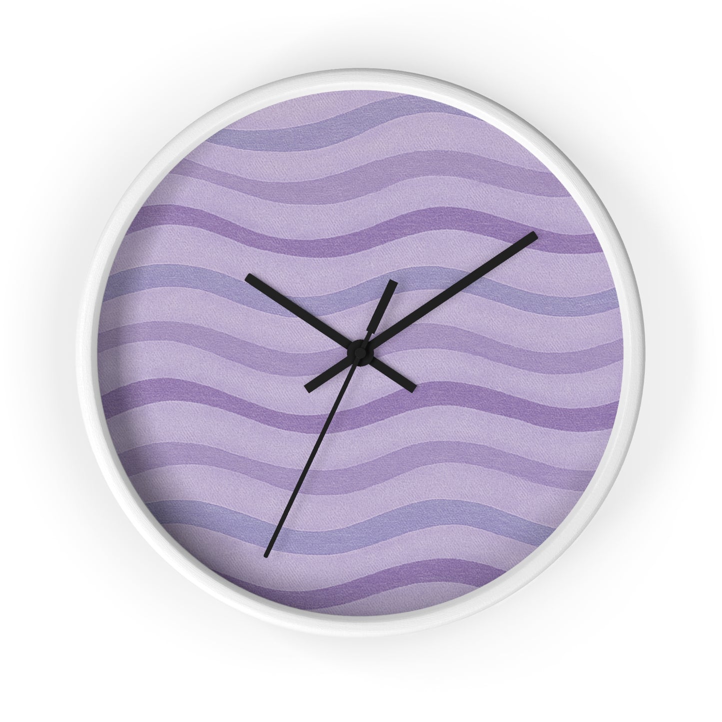 Wavy Stride Wall Clock - Lavender Dusk