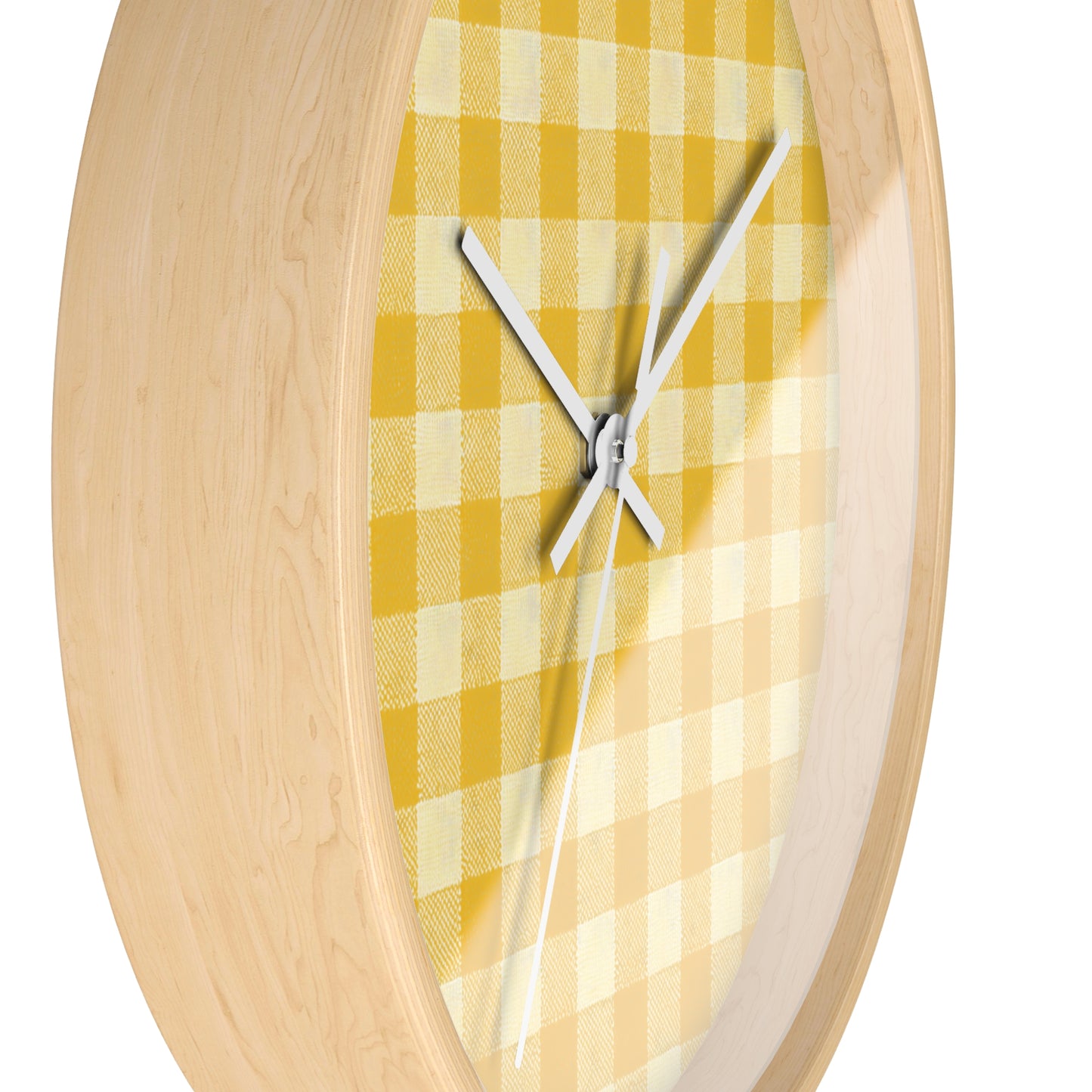 Heritage Check Wall Clock - Yellow