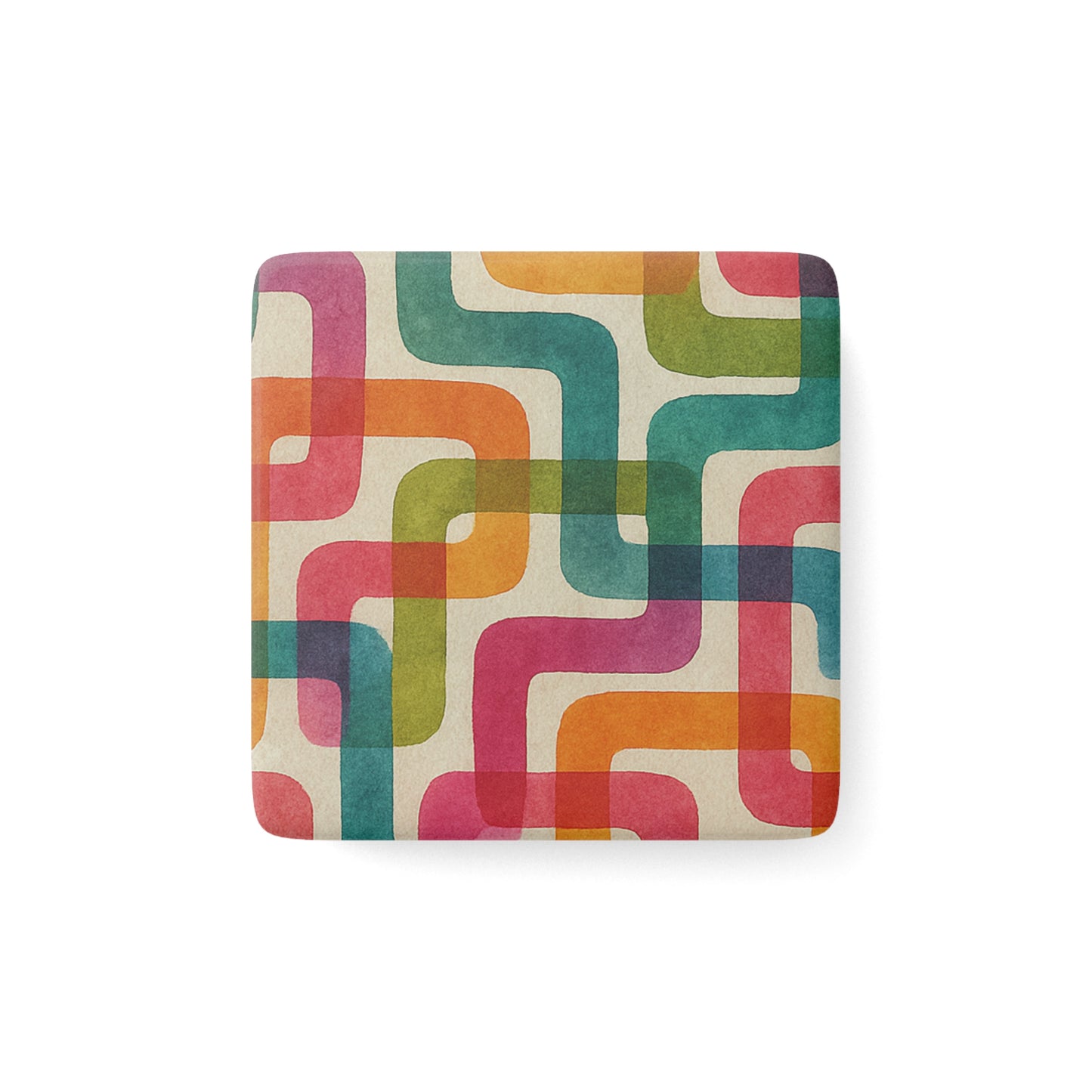 Retro Color Curves Porcelain Magnet