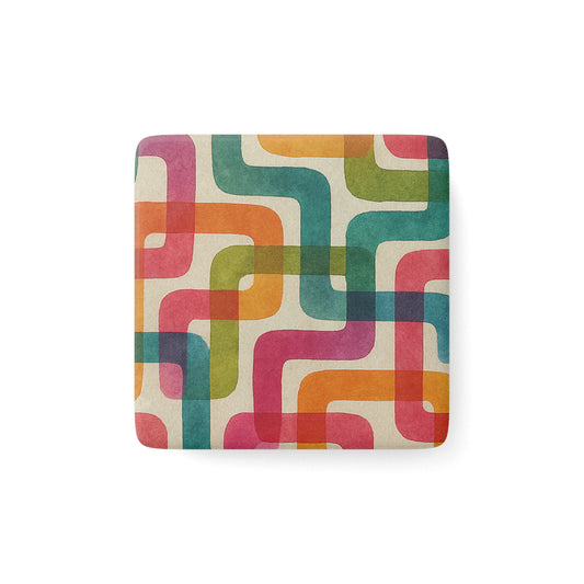 Retro Color Curves Porcelain Magnet