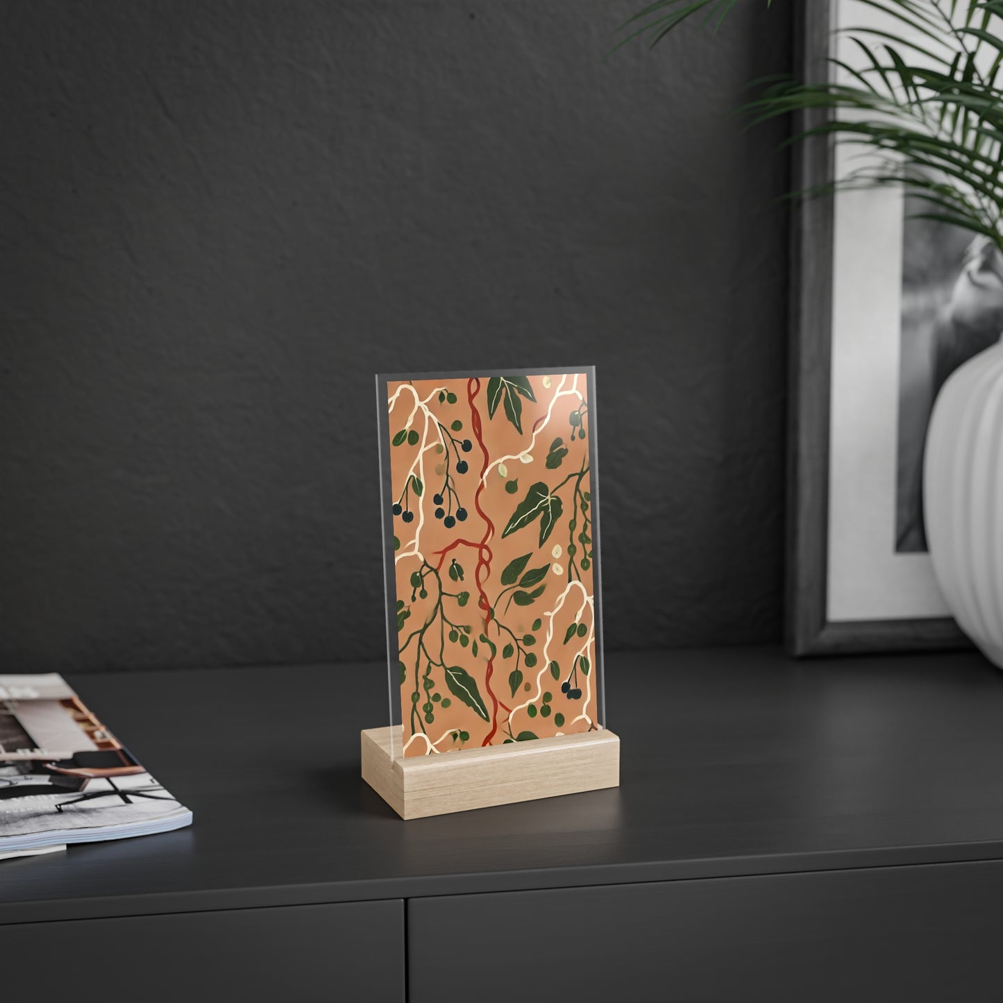 Acrylic Sign with Wooden Stand