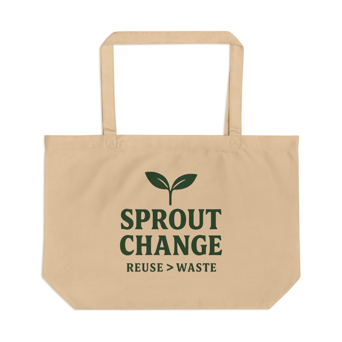 Sprout Change Large Tote Bag - Eco Statement Series by Palette & Grove