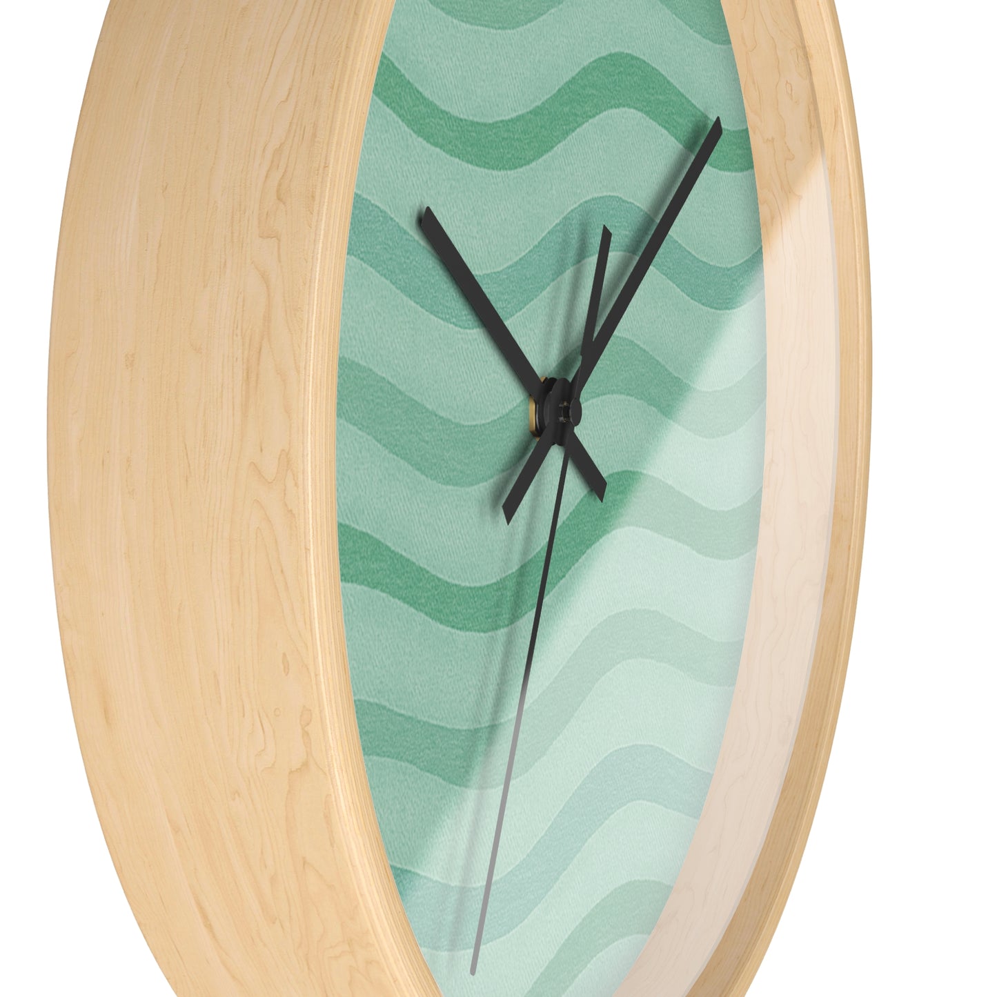 Wavy Stride Wall Clock - Green Meadow
