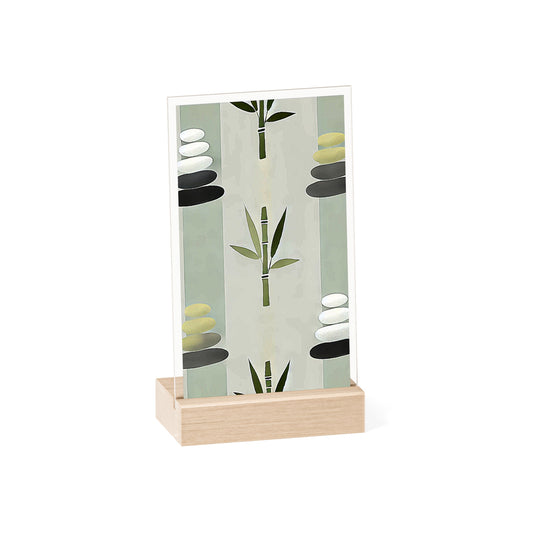 Acrylic Sign with Wooden Stand