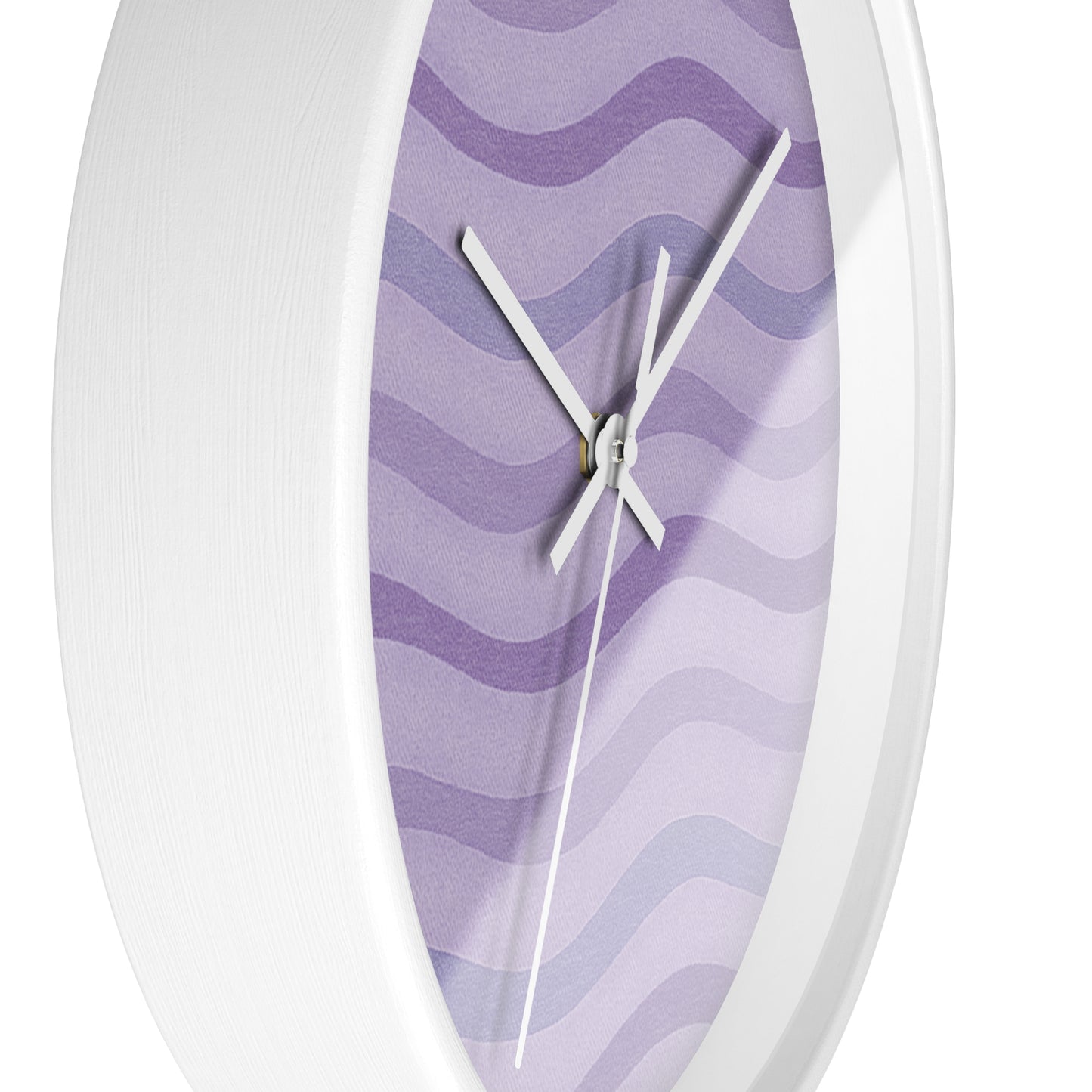 Wavy Stride Wall Clock - Lavender Dusk