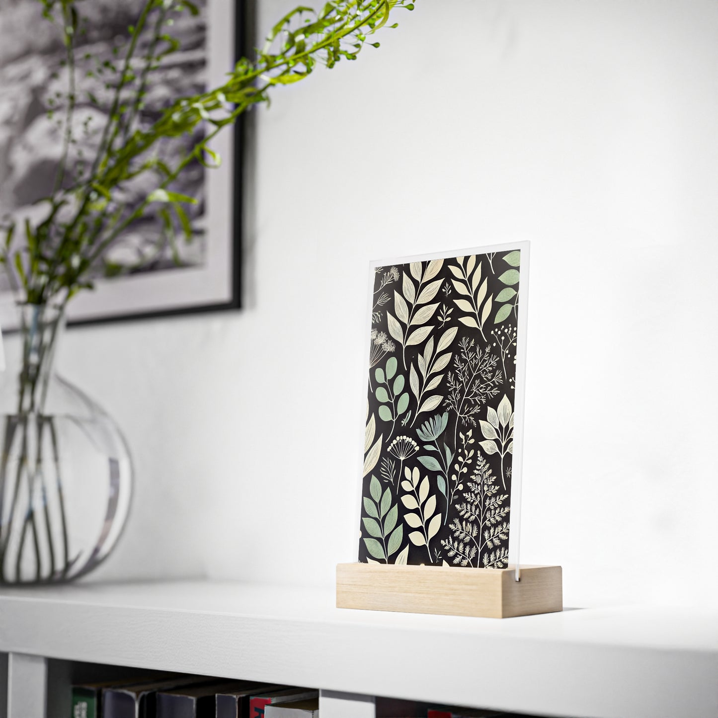 Acrylic Sign with Wooden Stand