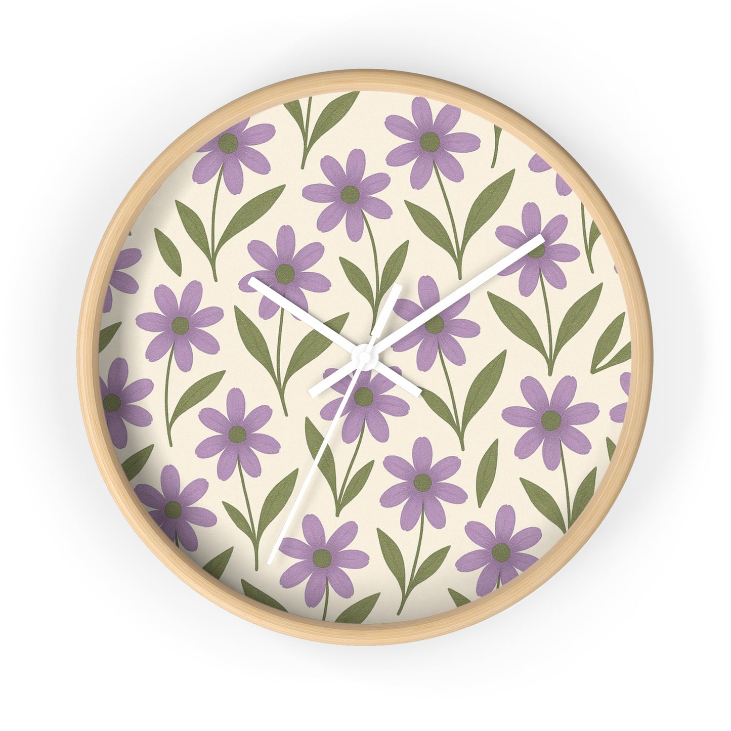 Meadow Bloom Wall Clock - Lavender