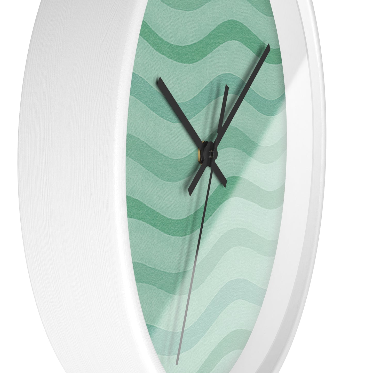 Wavy Stride Wall Clock - Green Meadow