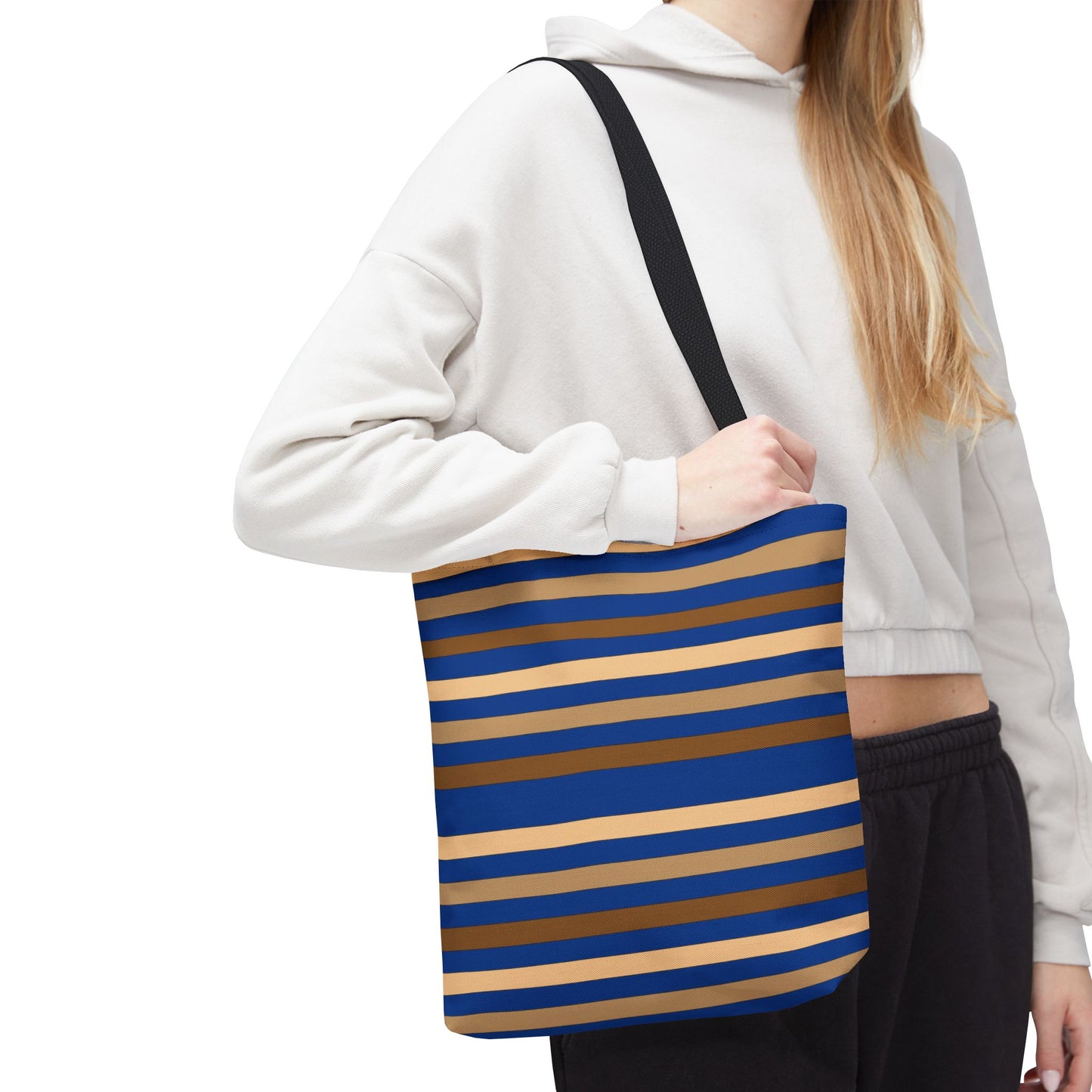 Blue/Brown Tote Bag