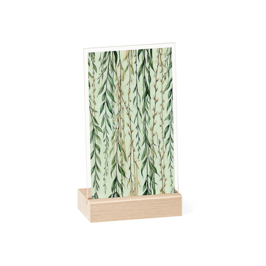 Acrylic Sign with Wooden Stand