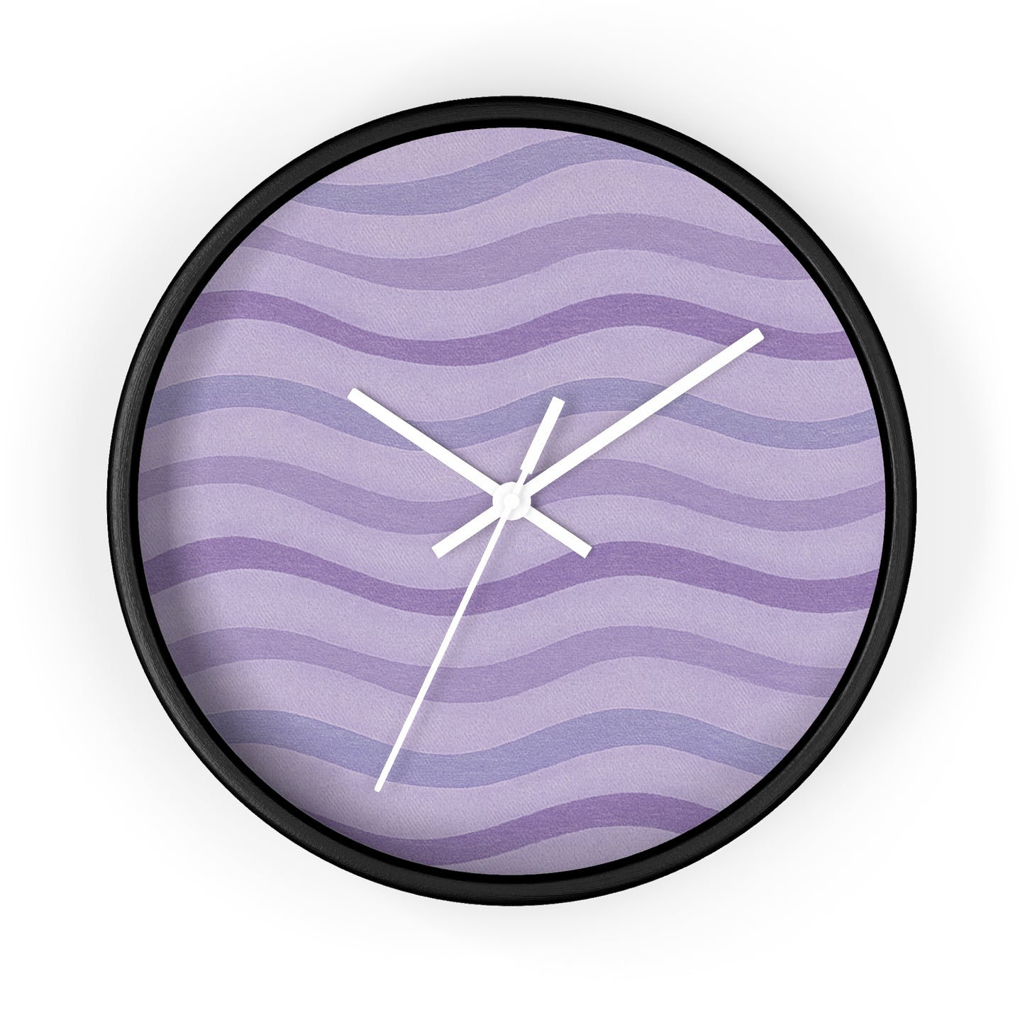 Wavy Stride Wall Clock - Lavender Dusk