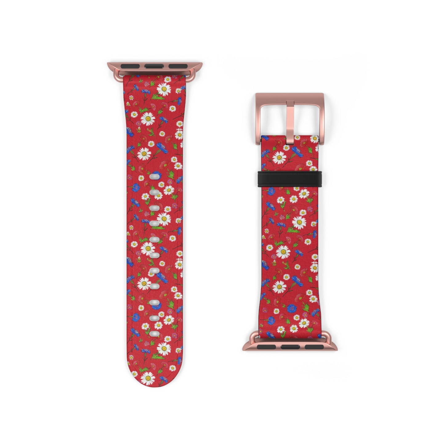 Floral Watch Band Red