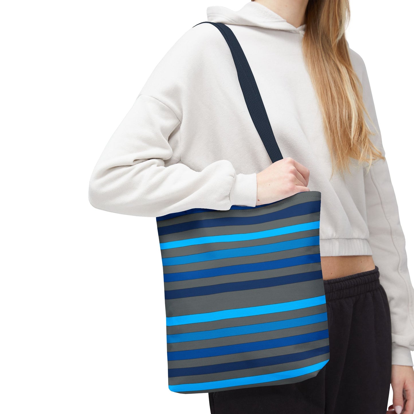 Grey/Blue Tote Bag