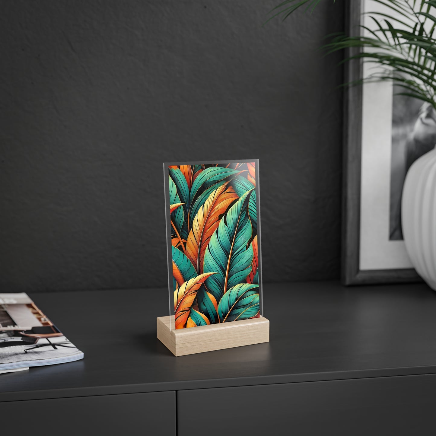Acrylic Sign with Wooden Stand