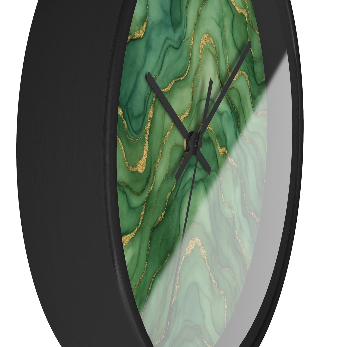 Marbled Flow Wall Clock – Verdant Layer
