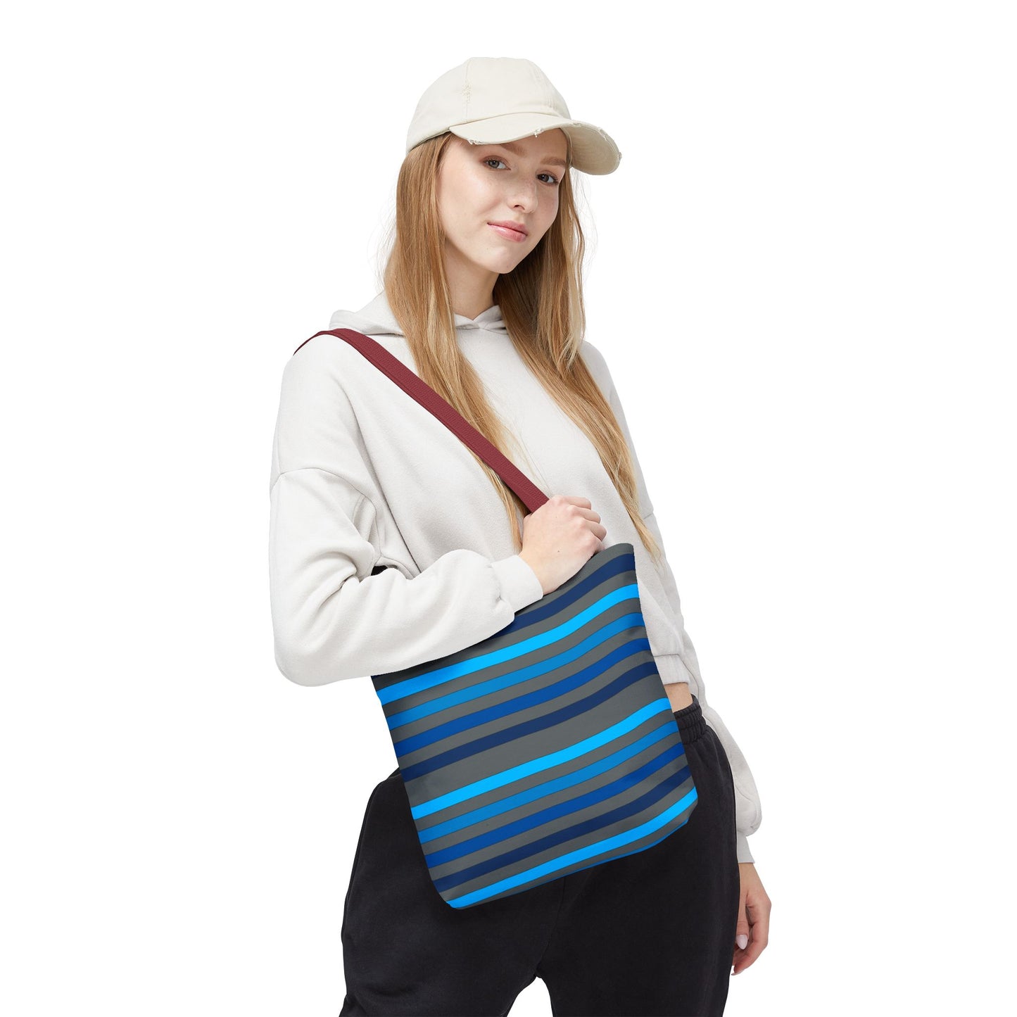 Grey/Blue Tote Bag