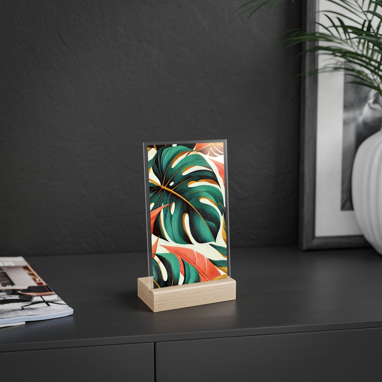 Acrylic Sign with Wooden Stand