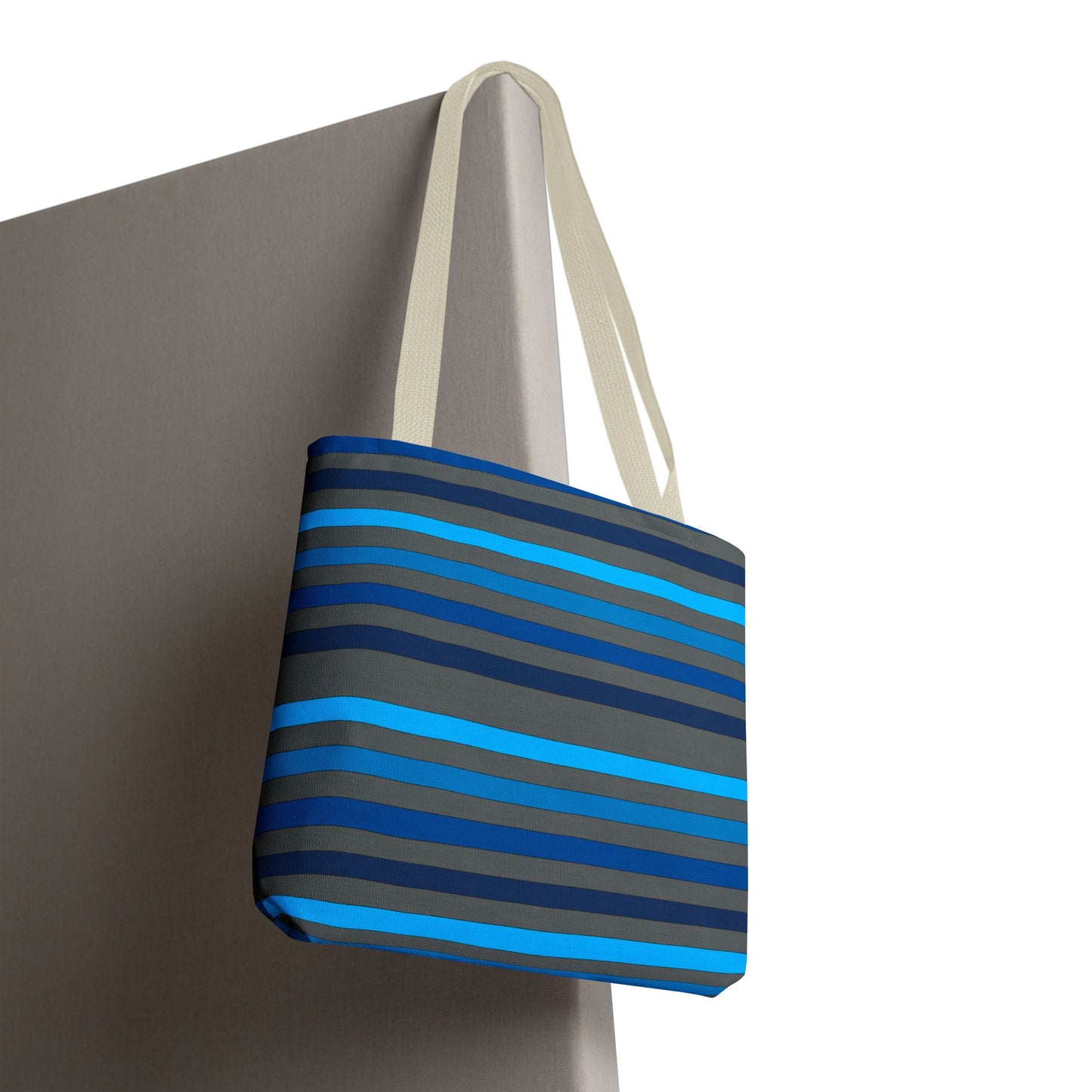 Grey/Blue Tote Bag