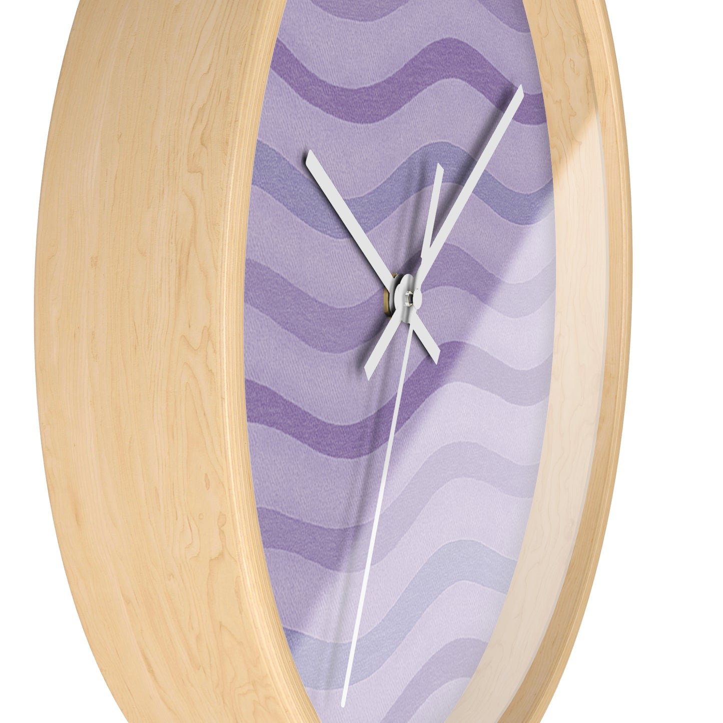 Wavy Stride Wall Clock - Lavender Dusk