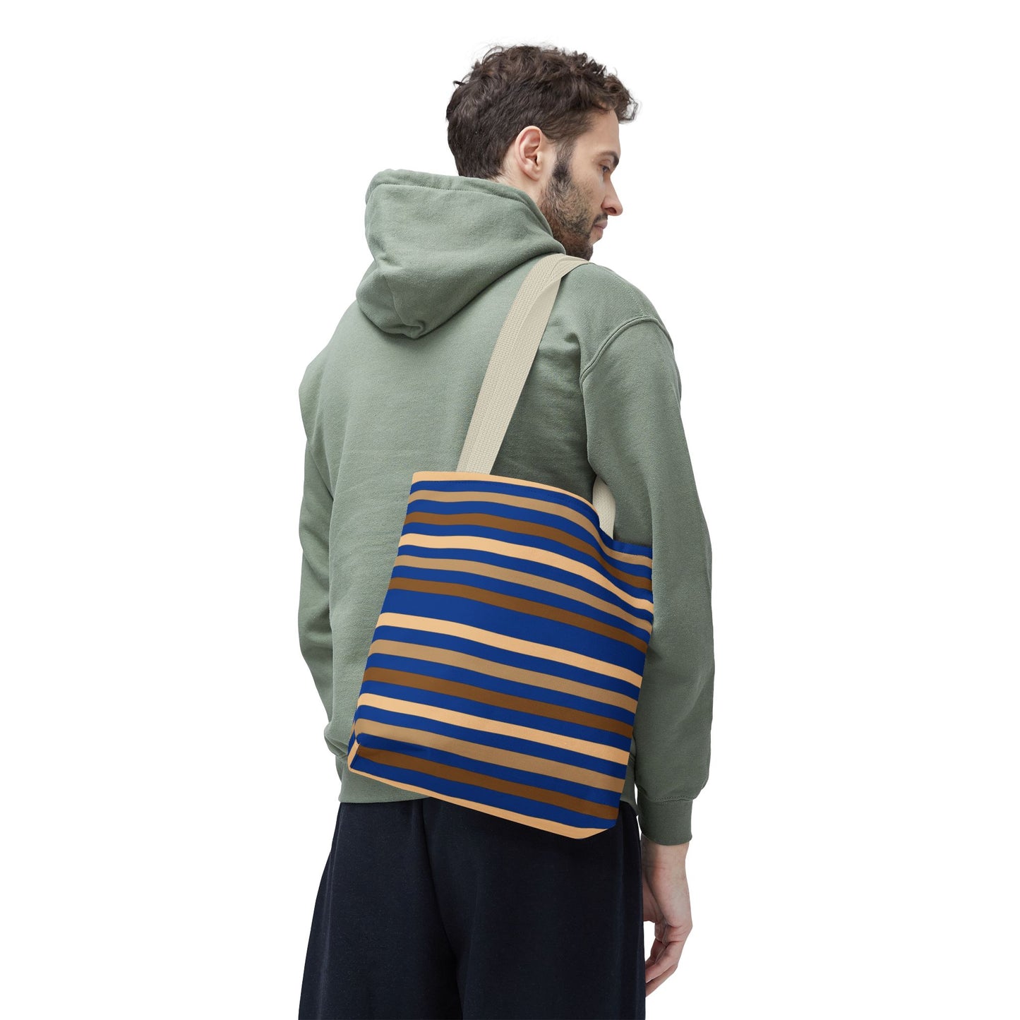 Blue/Brown Tote Bag