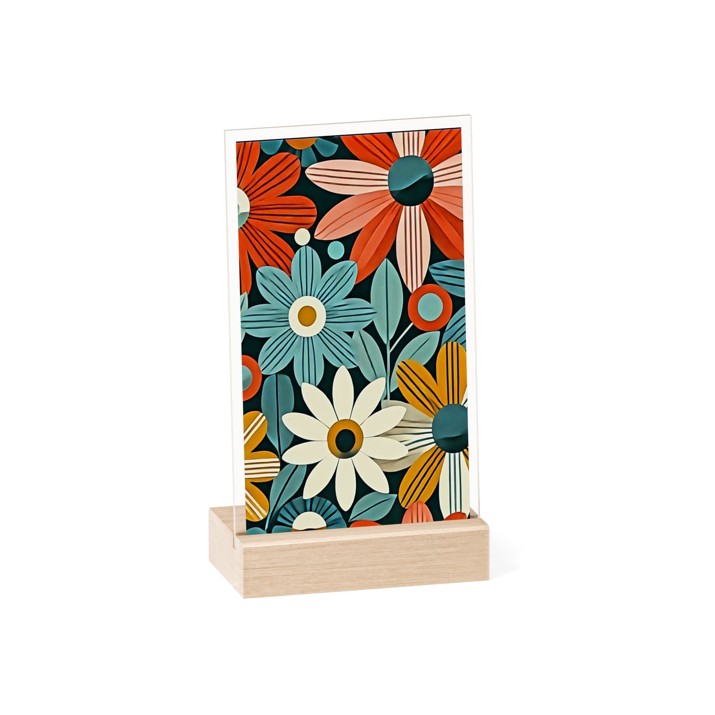 Acrylic Sign with Wooden Stand