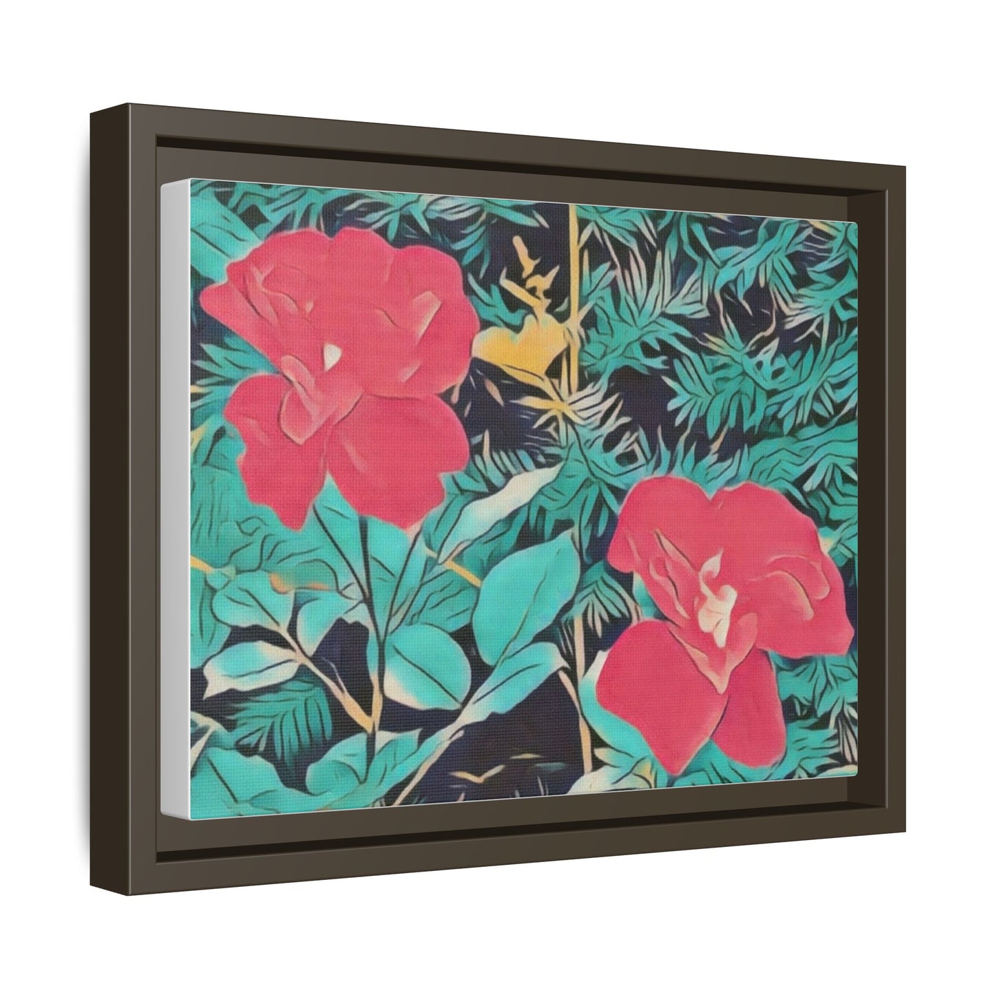 Flowers (Original Photo Edit) Matte Canvas, Framed (Multi-color)