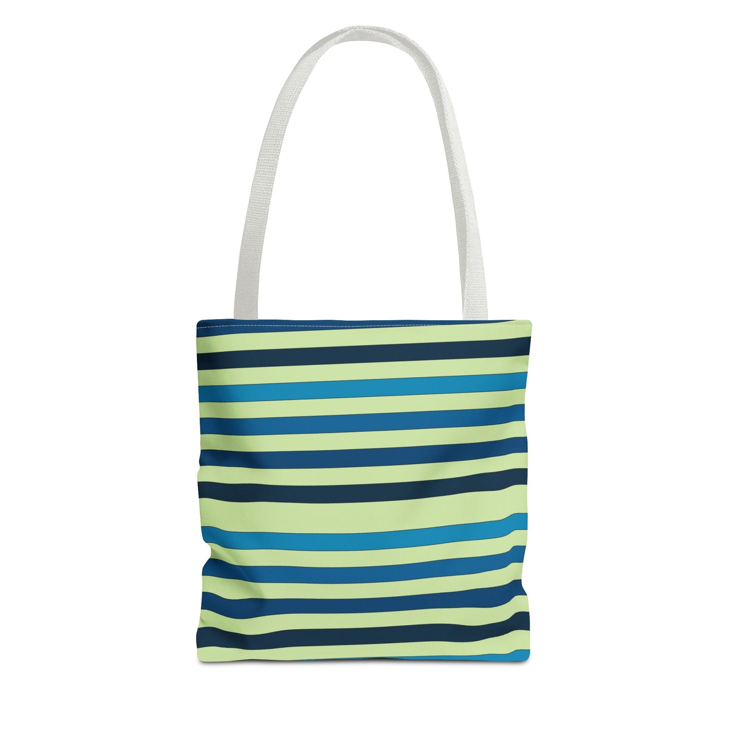 Green/Blue Ocean Breeze StripesTote Bag