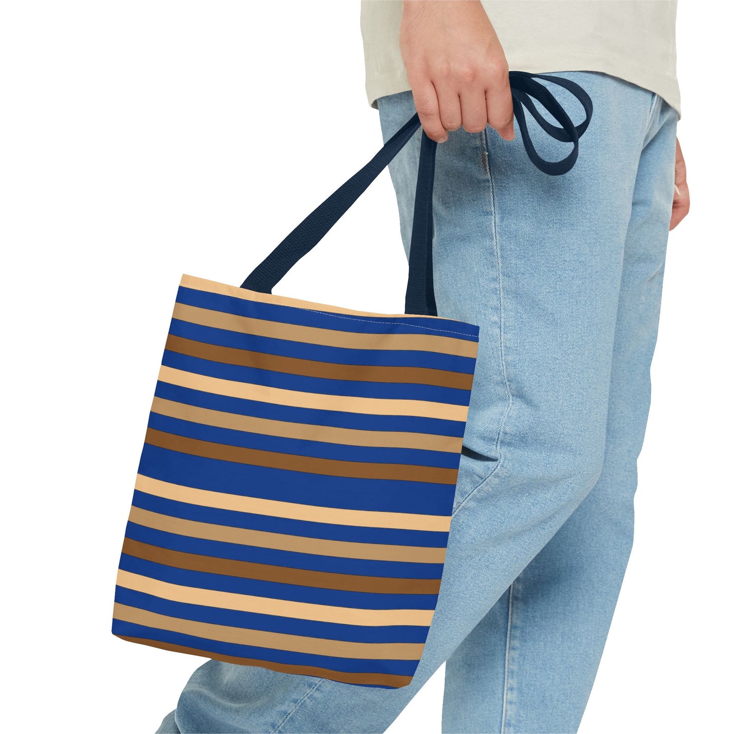 Blue/Brown Tote Bag