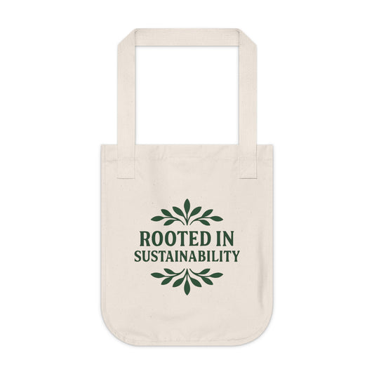 Rooted in Sustainability Tote Bag - Eco Tote Pledge w/ Logo