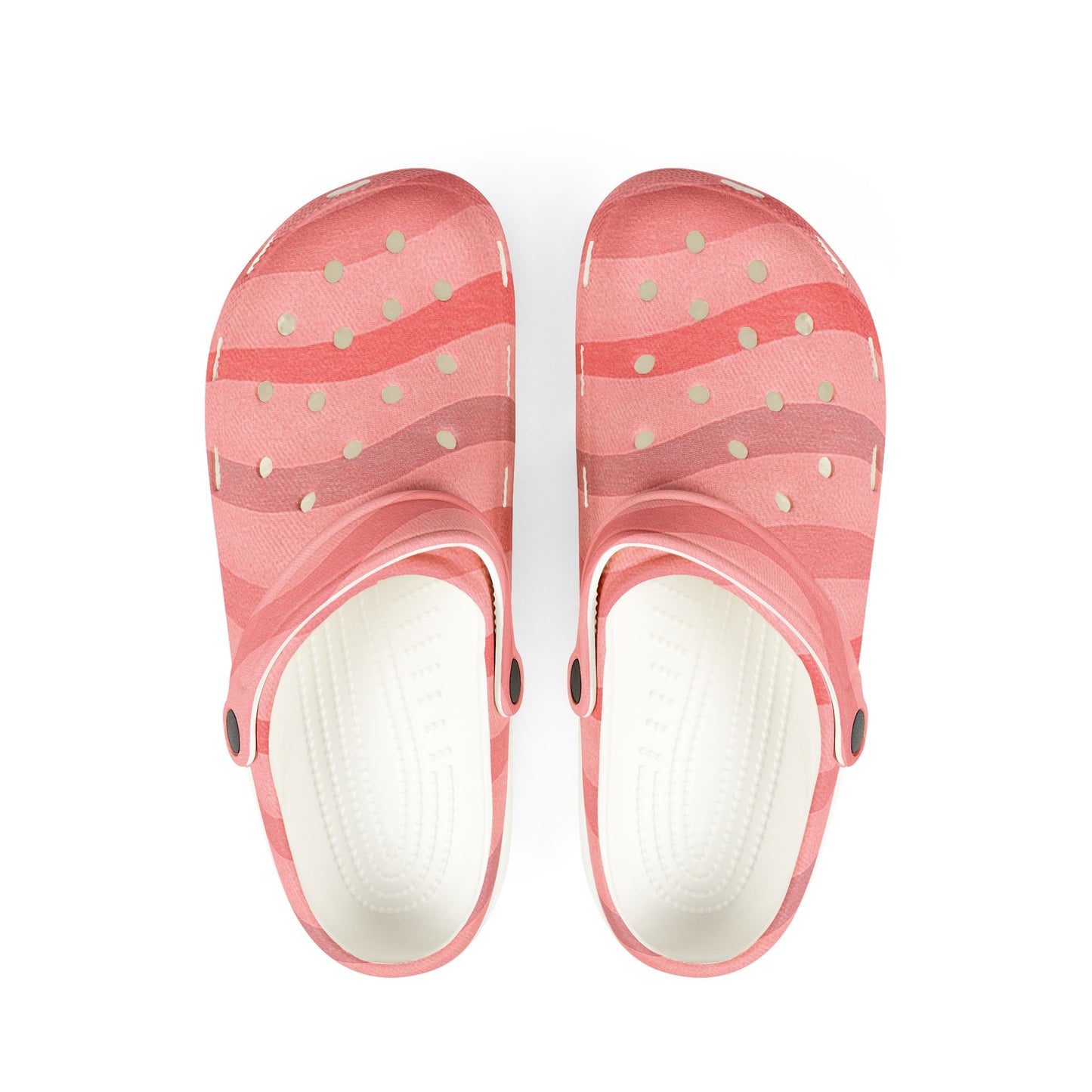 Wavy Stride – Clogs (Crimson Drift) Foam Rubber Shoes