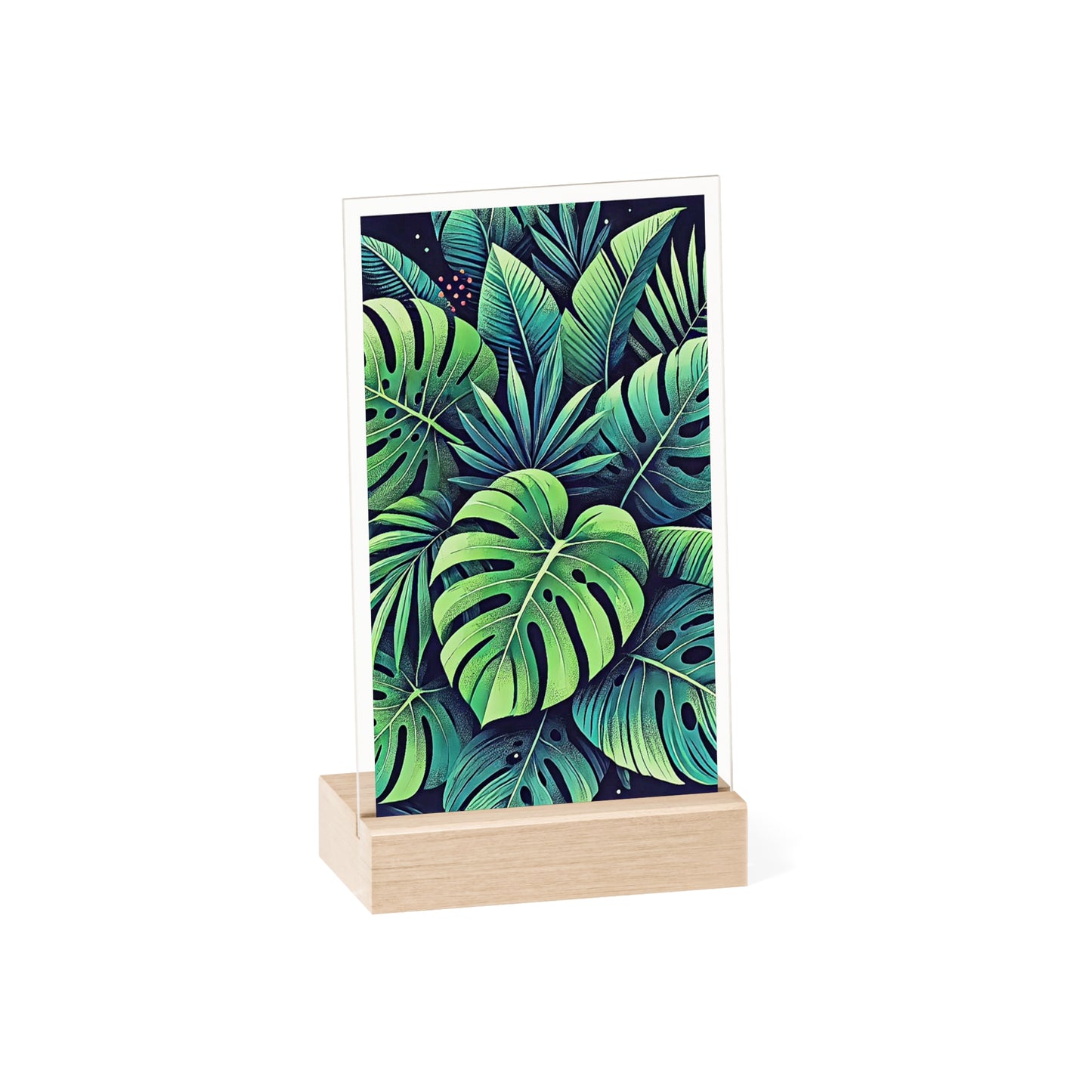 Acrylic Sign with Wooden Stand