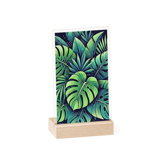 Acrylic Sign with Wooden Stand