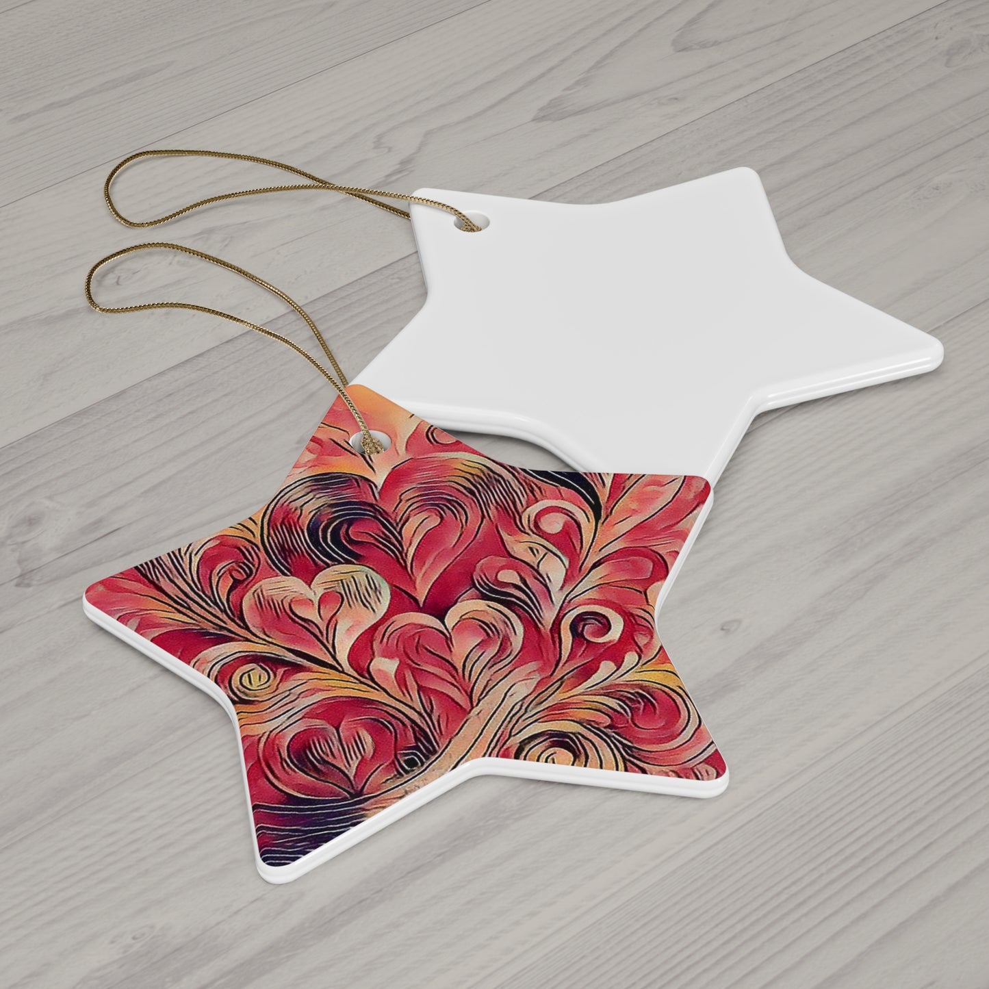 Ceramic Ornament, 4 Shapes