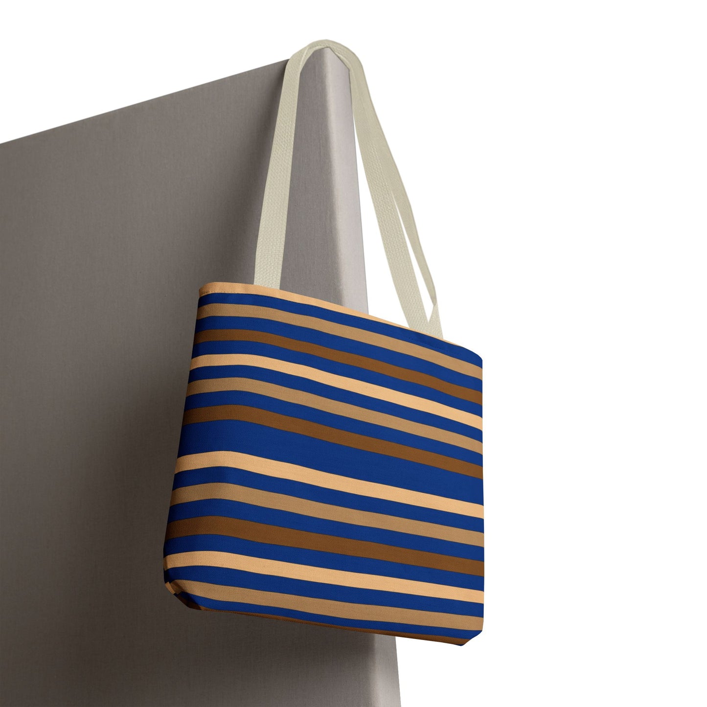 Blue/Brown Tote Bag