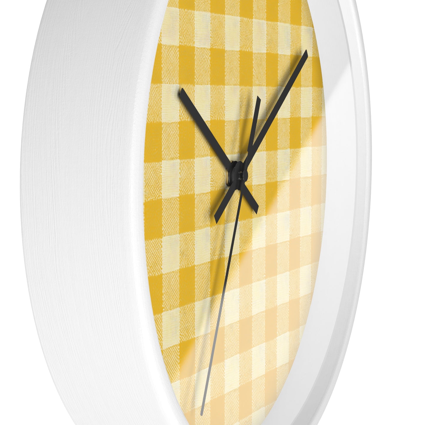 Heritage Check Wall Clock - Yellow
