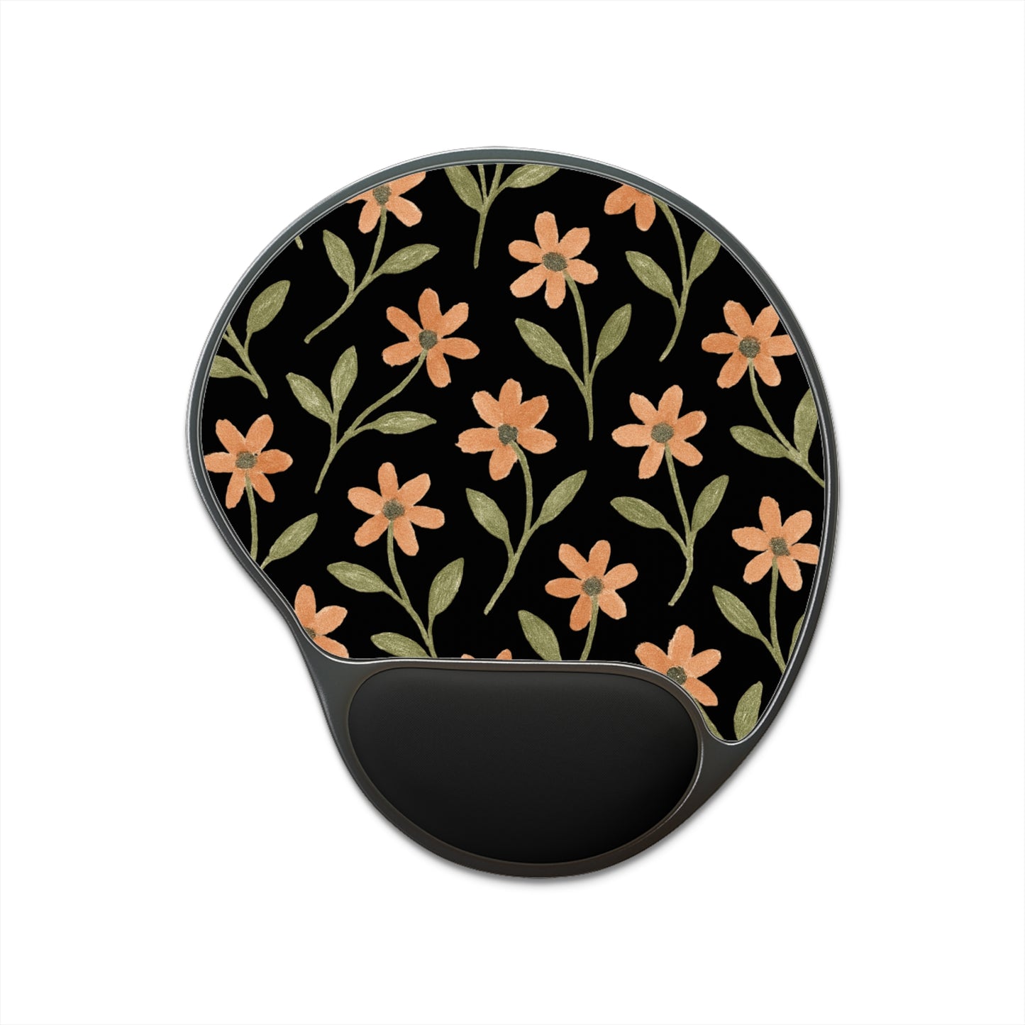 Floral Mouse Pad with Wrist Rest