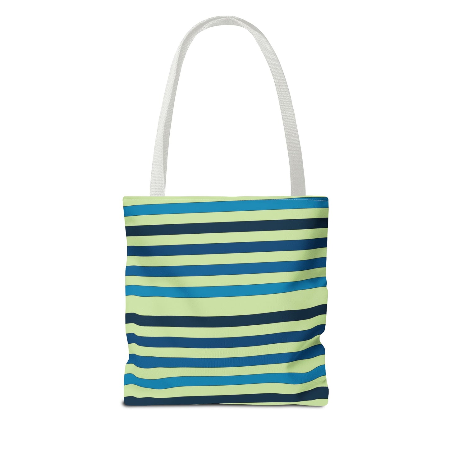 Green/Blue Ocean Breeze StripesTote Bag