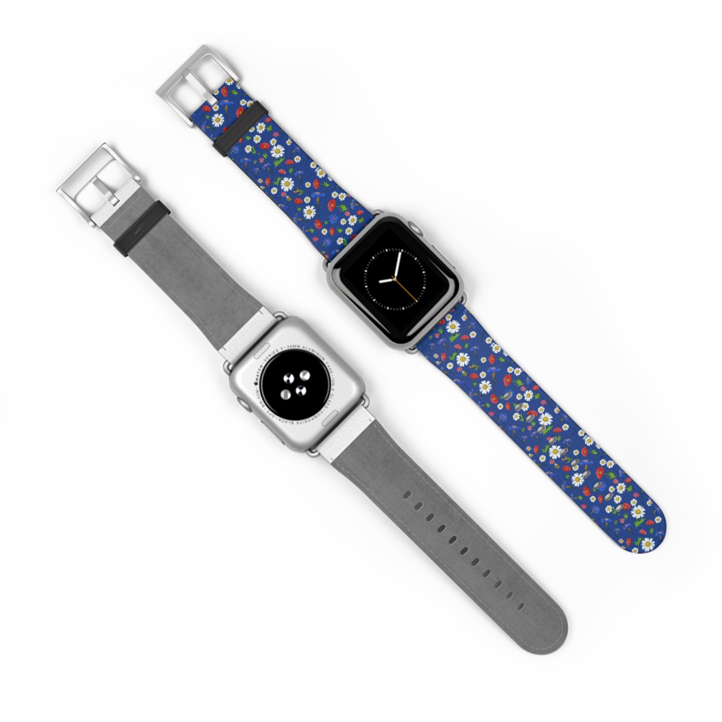 Floral Watch Band Blue