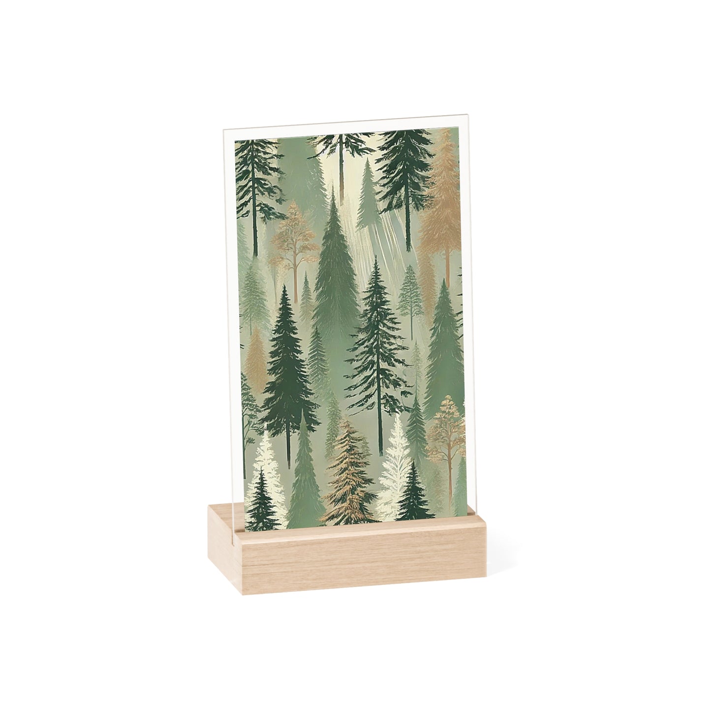 Acrylic Sign with Wooden Stand