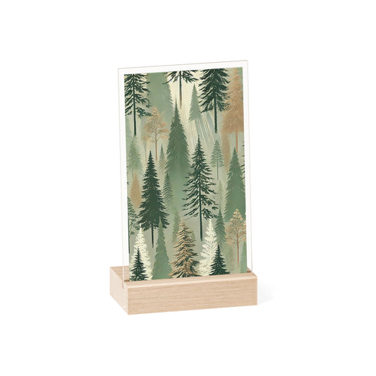 Acrylic Sign with Wooden Stand