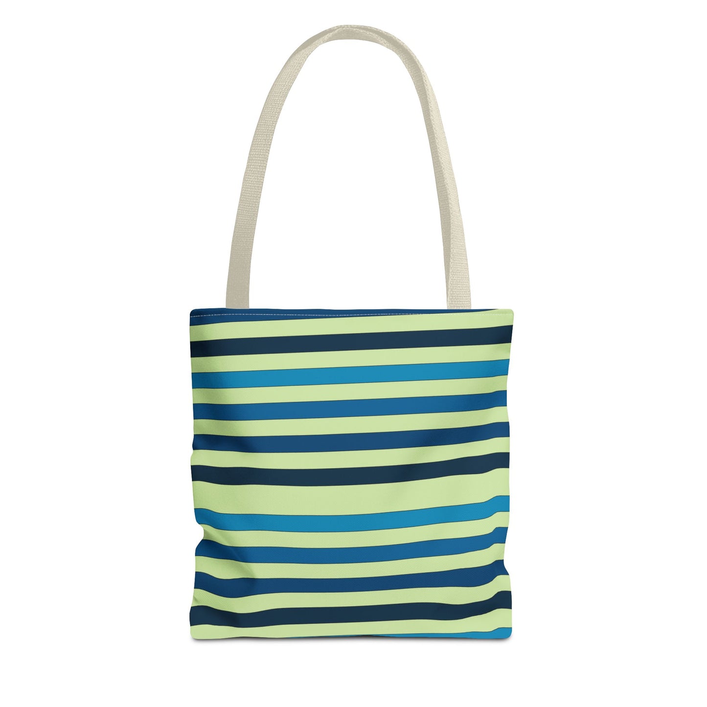 Green/Blue Ocean Breeze StripesTote Bag